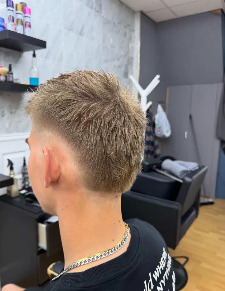 Blond textuur fade